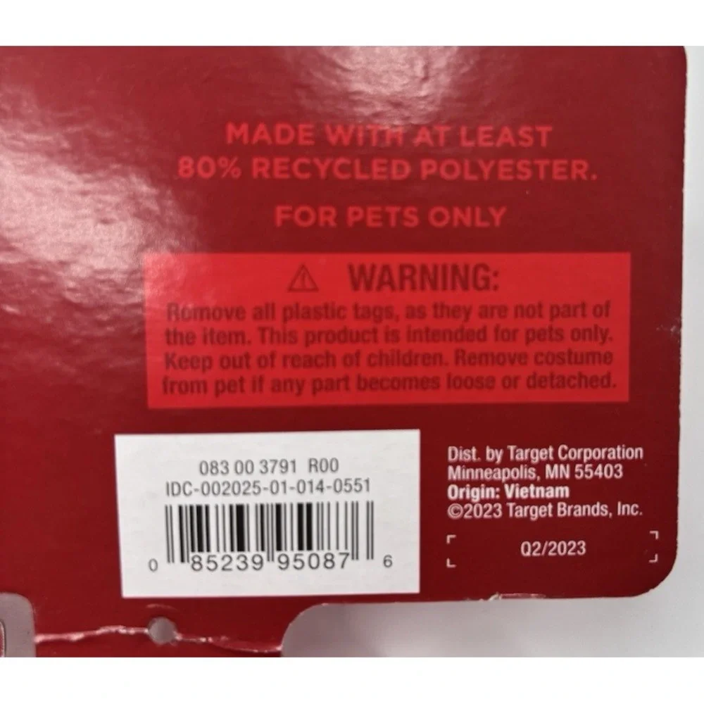 NWT Wondershop at Target Small Black Red Buffalo‎ Checker Pet Pajamas